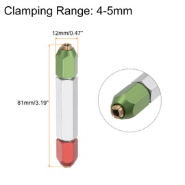 sourcing map Aluminum Alloy Pin Gage Handle 4-5mm Clamping Range Go No Double End Gauge Handle Industrial Tools for Plug Gage