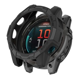 ZoRoll Protector Case Compatible with Garmin Fenix E 47 mm, Protective Cover Soft TPU Slim [Anti-Scratch] Bumper Shell for Garmin Fenix E 47mm - Black