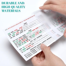 4 Pcs 2025 Mahjong Card Protector Cover Holder Accessories 6 1/8" X4 3/4" Plastic Clear Large Scorecard Cover Mahjong Sleeve Case Gifts Fit Large Print Size