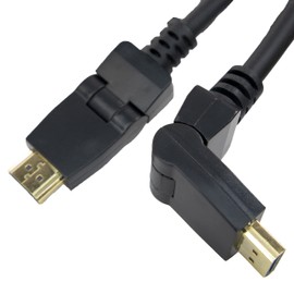 Maxar Electric HDMI Cable, 3.3 ft (1 m), 4K Compatible, Ver1.4, For Installation in Places with Low Gaps such as Wall TV