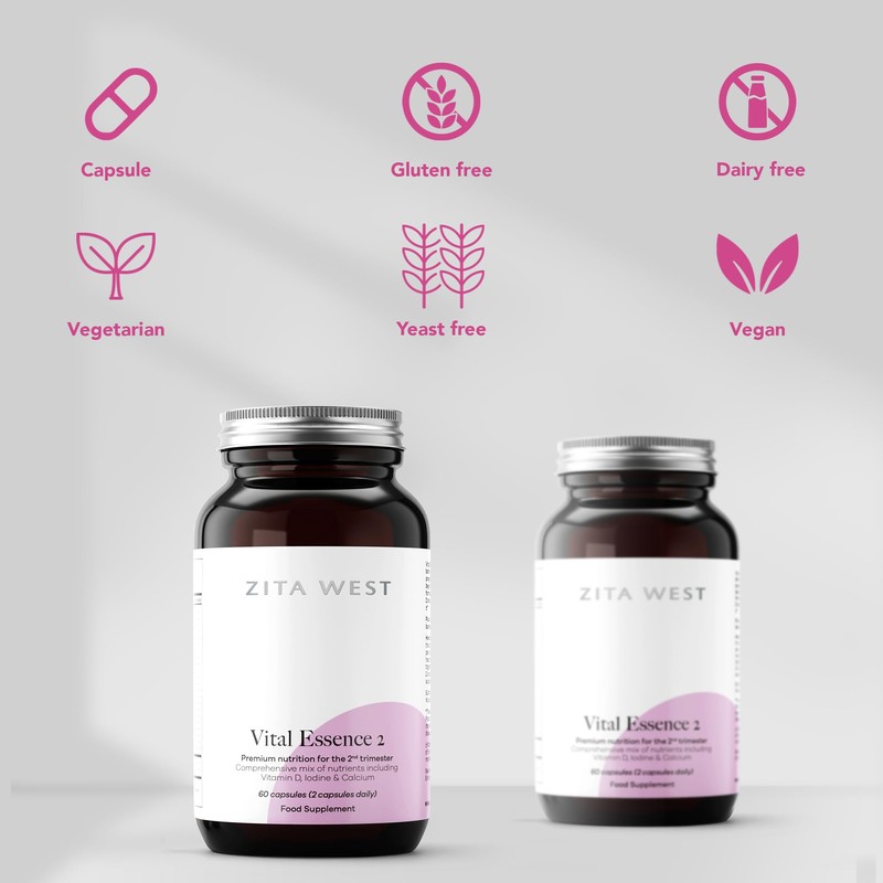 Zita West Vital Essence 2 - Premium Pregnancy Vitamins for