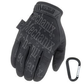Mechanix Wear Original Gloves - Breathable & Abrasion Resistant + Gear Carabiner - Original Glove in Black, Coyote, Multicam/Size S, M, L, XL - m