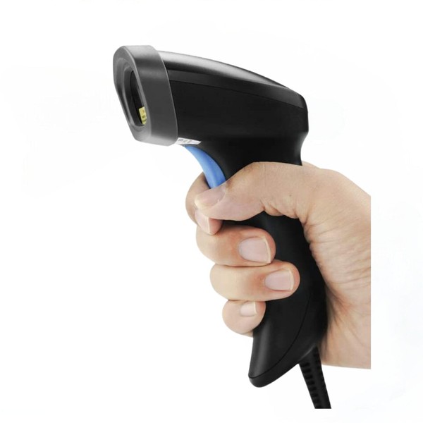 1D USB Barcode Scanner, Handheld Wired CCD Barcode Reader Supports Screen Scanning UPC Barcode Reader for Warehouses, Libraries and Supermarkets Easy to Handle No Setup Required