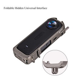 LICHIFIT Aluminum Alloy Utility Frame Cage for Insta360 X4 Cold Shoe Metal Bezel Mount Protective Case Frame Panoramic Action Camera Accessories