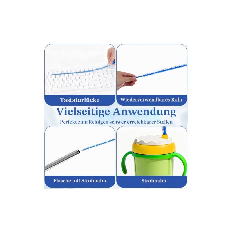 6-Piece Straw Brush Set, Small Cleaning Brush, Various Sizes, Brush
