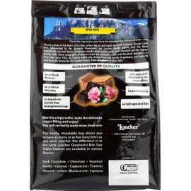 Loacker Quadratini Dark Chocolate Creme Wafer Cookies, 8.82-Ounce Packages (Pack of 8)