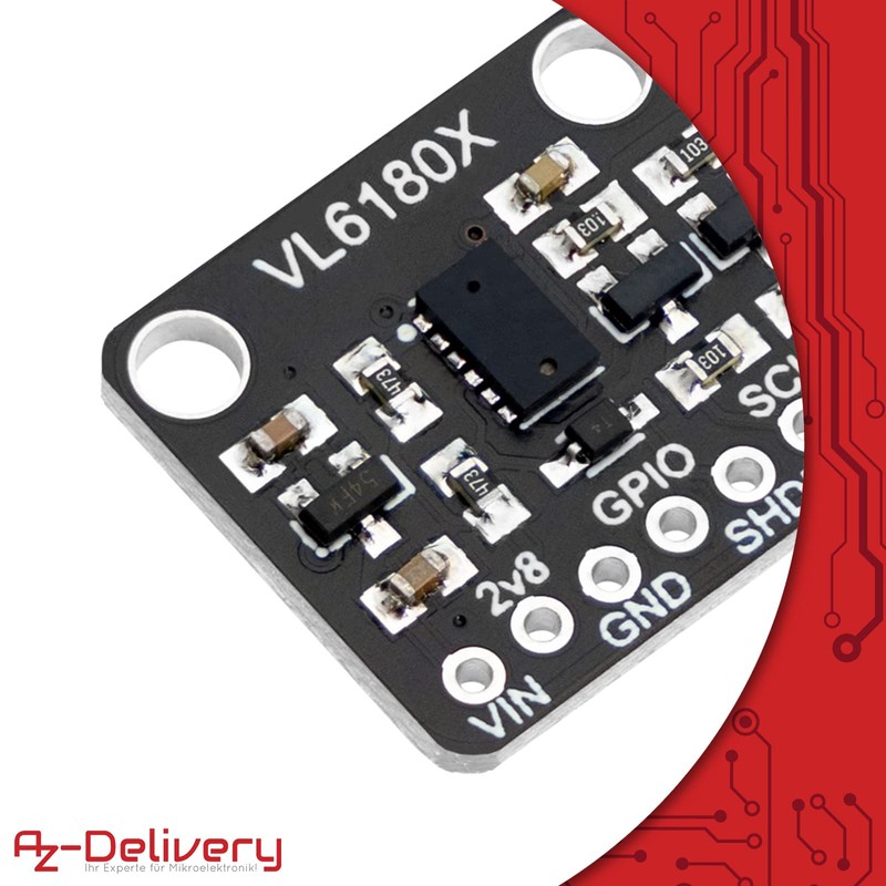 AZDelivery 3 x VL6180X High Precision Rangefinder Optical Distance Sensor