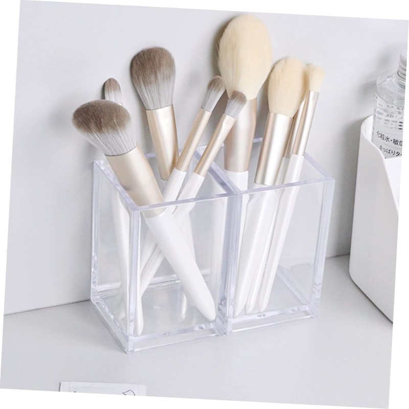 Operitacx 2pcs Box Acrylic Storage Clear Makeup Brush Organizer Clear