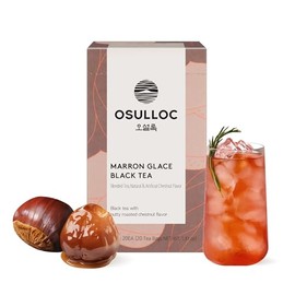 OSULLOC Marron Glacé Black Tea, Roasted Chestnut Flavored, Sweet & Elegant Black Tea, Premium Tea Bags from Jeju Island, 20 count