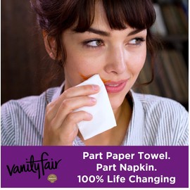 Vanity Fair® Extra Absorbent Premium Paper Napkin, 640 Count, Dinner Napkin for Messy Meals