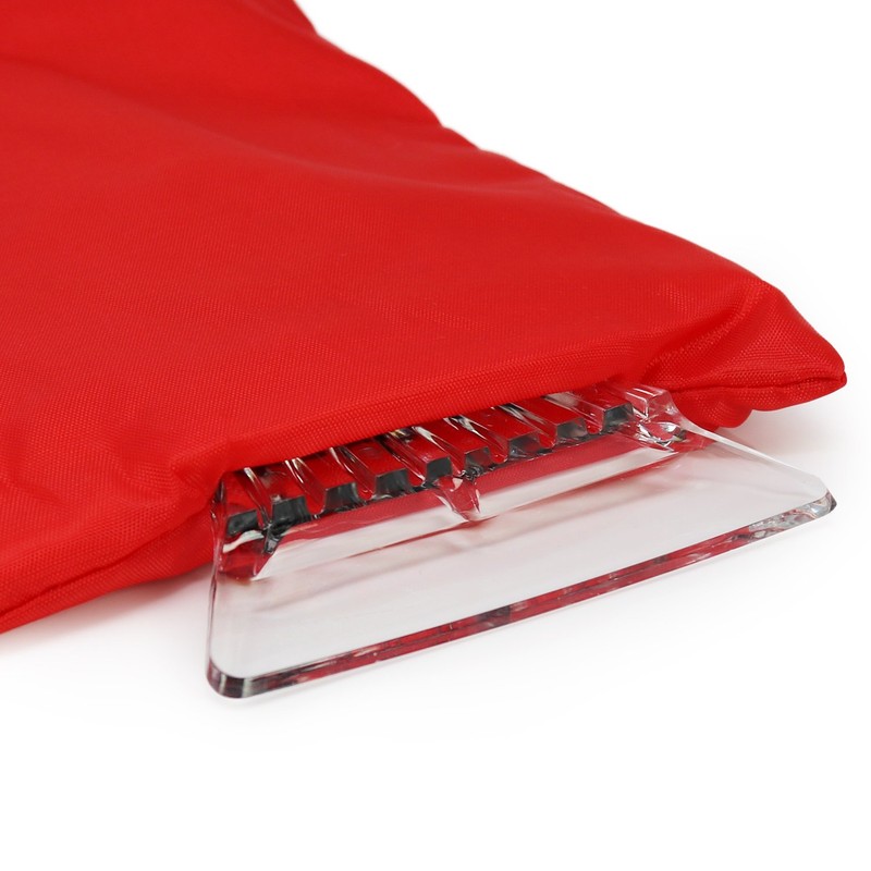com-four® 2x Plastic ice scraper - Scraper with lined glove