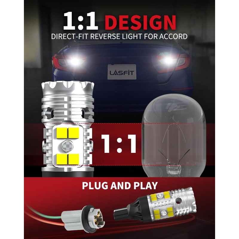 LASFIT 921 LED Reverse Backup Light Bulbs Fit for 2013-2022