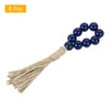 sourcing map 6Pcs Wooden Bead Napkin Rings, Farmhouse Wood Bead