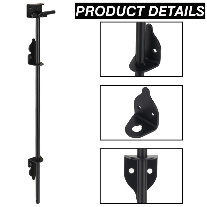 18" Cane Bolt Heavy-Duty Drop Rod for Gate, Gate Ground