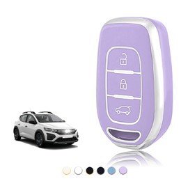 TOOMUME Key Case TPU Car Key Case Fits Renault Twingo Kangoo Clio Symbol Kwid Dacia Logan Sandero Stepway Duster Dokker, Key Cover Protection Key Shell - Smart Key