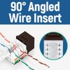 Everest Media Solutions 90° Angled CAT6 Keystone Jack in Brown