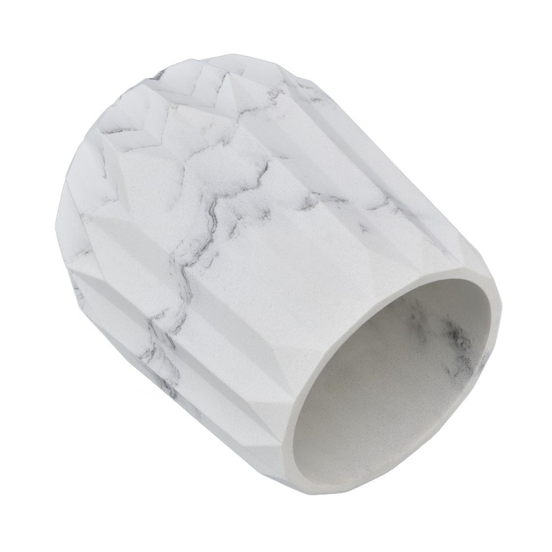 Makeup Brush Holder Durable Glossy Resin Large Capacity Modern Design