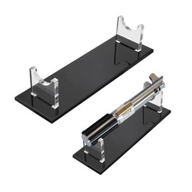 Soporte de espada de sable de luz, soporte de acrílico para sable de luz, soporte de exhibición de escritorio, soporte de cuchillo samurái para decoración de sable de luz (cuadrado negro, 1 paquete)