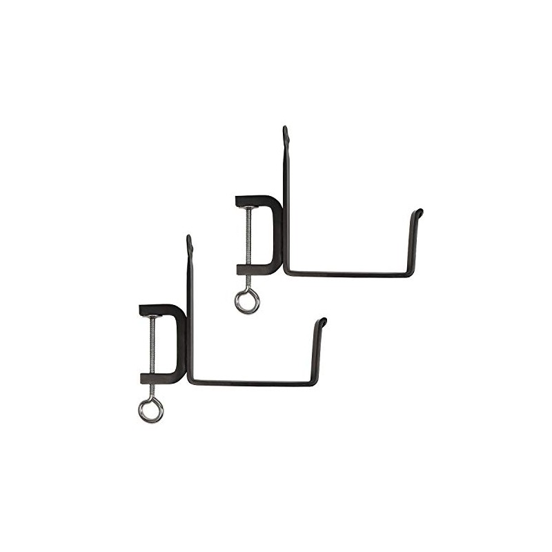 Achla Designs SFB-01C Clamp-On Flower Box, 6" Deck Bracket, Black