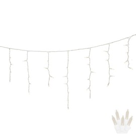 Vickerman 70-Light LED Warm White White Wire M5 Twinkle Icicle with 9-Feet Length