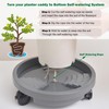 3 Pack 13 inch Plant Caddy with Lockable Wheels, Drainage