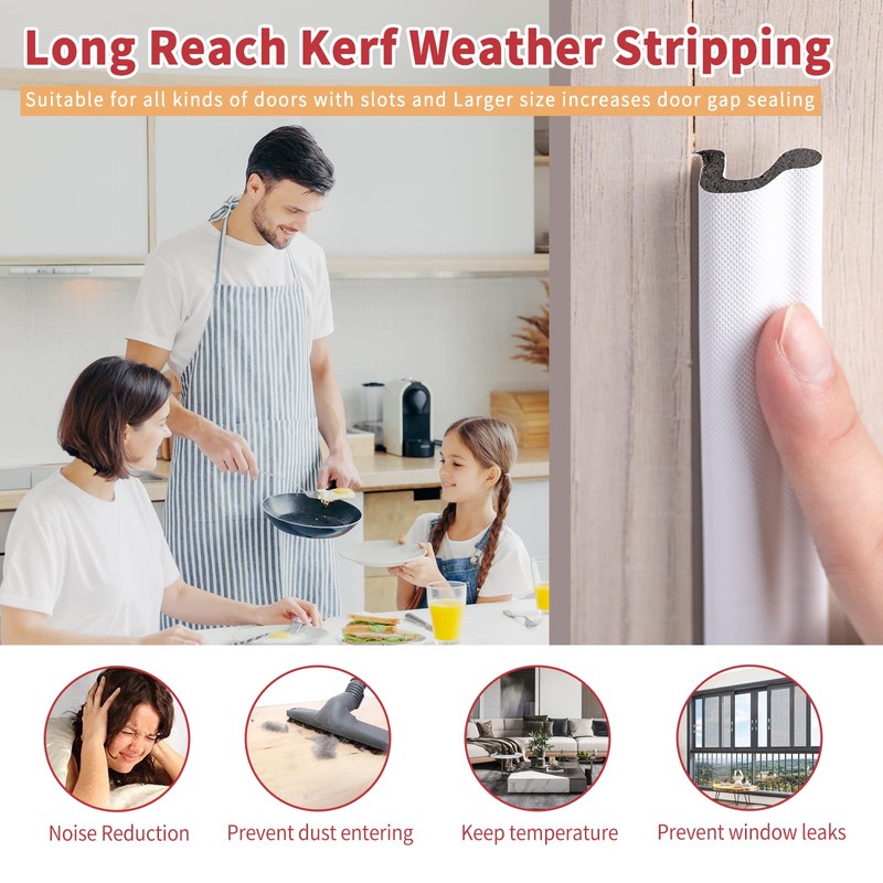 BISOTHAI 40 Feet Long Reach Door Weather Stripping Door Seal