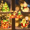 5PCS Window Christmas Decoration Lights, Battery Operated with Suction Cup