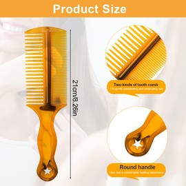 BIRLOZA Double Sided Fine Teeth Lice Comb with Handle, 1 Piece Hair Comb Dandruff Comb Dense Teeth Encryption Comb Hair Combs for Women Men Adults Cats Dogs