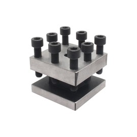 RATTMMOTOR Metal Tool Holder Bracket CNC Lathe Square Tool Holder Clamp Tool 60*60mm Drilling Auxiliary Tool Holder for WM210V-212 Lathe