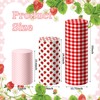 SmoothNovelty 3 Pcs Strawberry Cylinder Pedestal Stand Covers Spandex Plinth