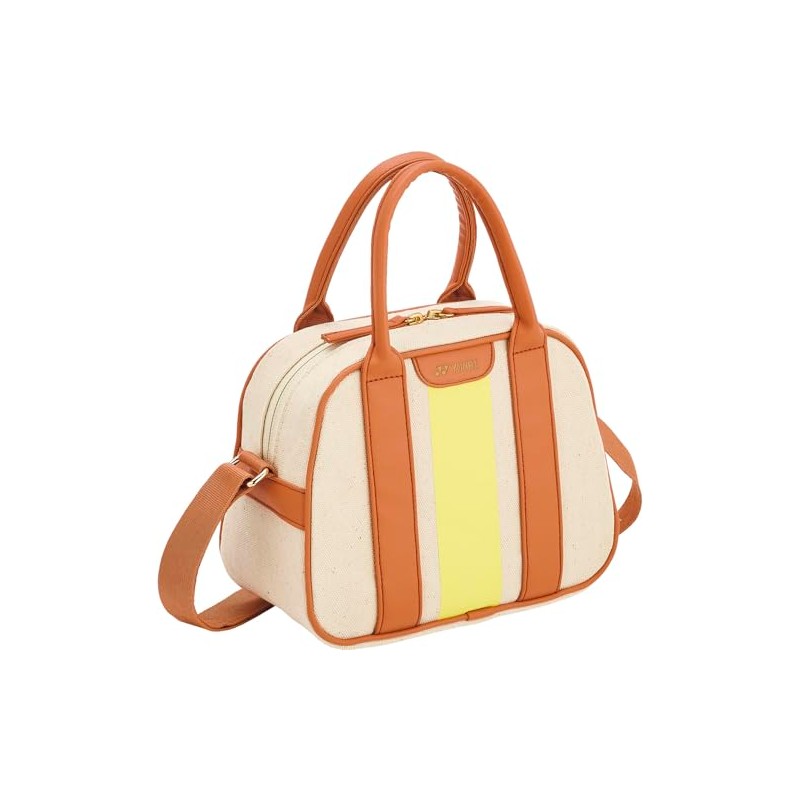 YONEX Tennis Bag, Water Repellent, Mini Shoulder Bag, White/Orange BAG2554