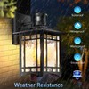 Motion Sensor Outdoor Lights, Dusk to Dawn Light Fixture, Black