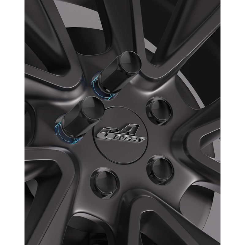GAsupply 1/2x20 Black Lug Nuts 20pcs - 1/2-20 Long Closed