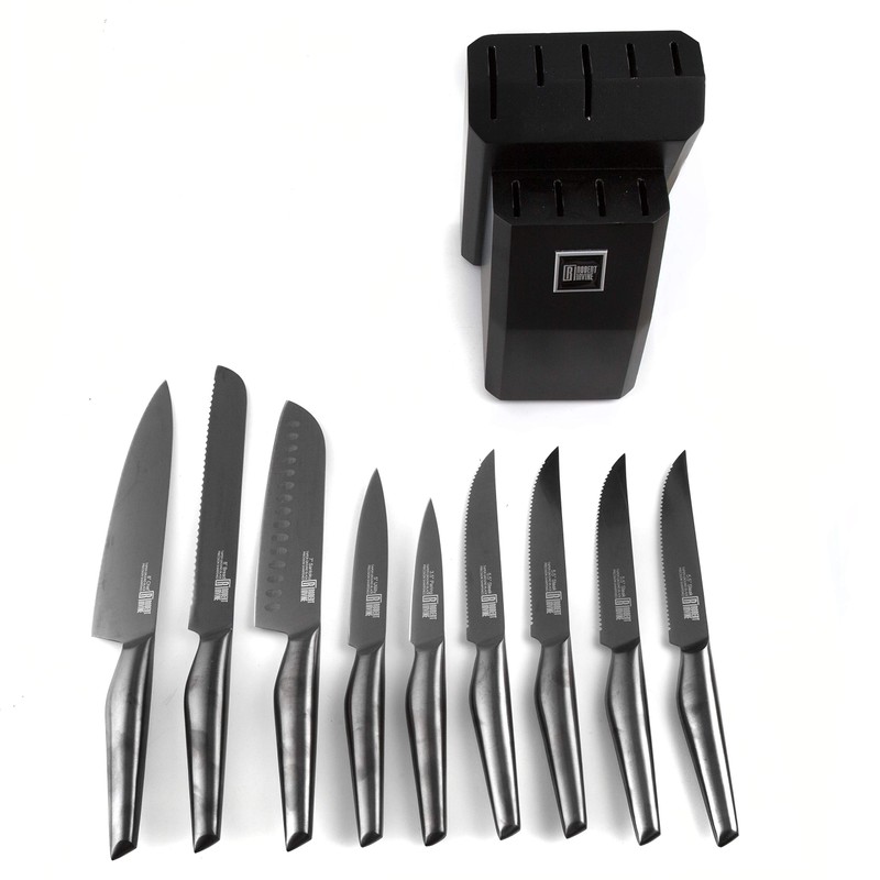 Cambridge Silversmiths Robert Irvine 10-Piece Hollow Handle Cutlery Block in
