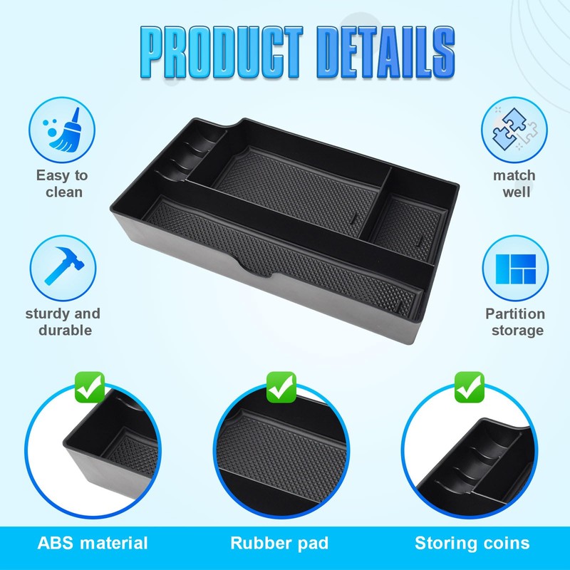 EDBETOS Console Drawer Tray Compatible with Toyota Sienna 2015-2019 2020