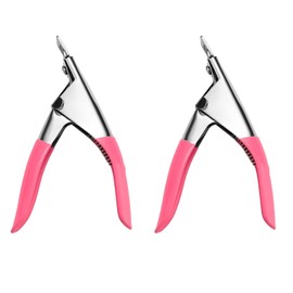 2PCS Nail Clippers Tip Cutters for Acrylic False Fake Gel, Stainless Steel Nail Cutter Trimmer Professional Manicure Nails Cutter Trimmer Nail Care Tools