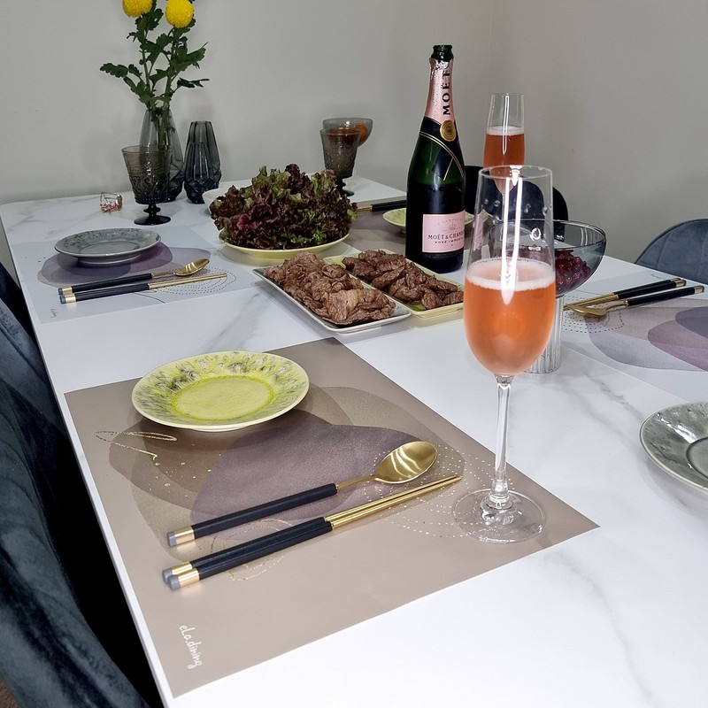 Ella Dining Disposable Paper Place Mat 10P Collection, Green Plant