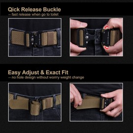 Cinturón Táctico Militar Correa de Cintura de Hombres, Cinturones Molle de Seguridad de Nailon Entrenamiento Cintos de Táctica con Hebilla de Metal Liberación Rápida para Policía al Aire Libre(Azul)