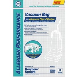 DVC Kenmore Upright Allergen Filtration Cloth Vacuum Cleaner Bags. Fits Style 50688 and 50690-3pk (1)