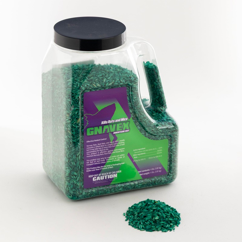 Gnavex Rodenticide Bait for Effective Rodent Control, Contains Bromethalin, 4