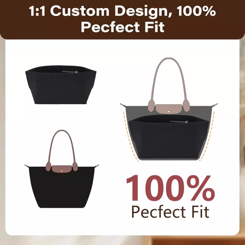 Longchamp Le Pliage 컵 홀더 라지/블랙 롱샹 르 플리지 L