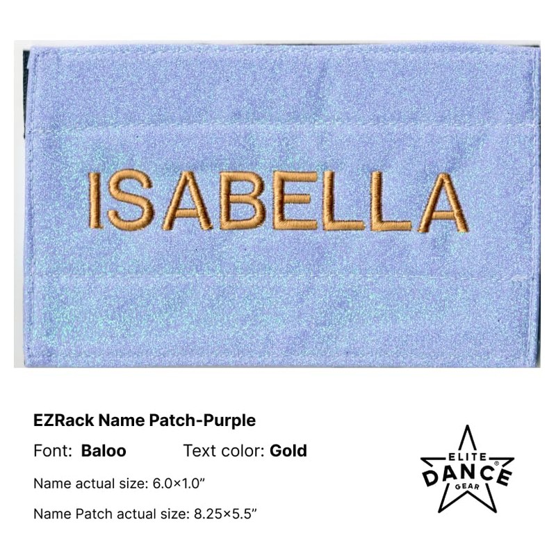 Customized Name Patch for Elite Dance Gear 20 Inch Dance