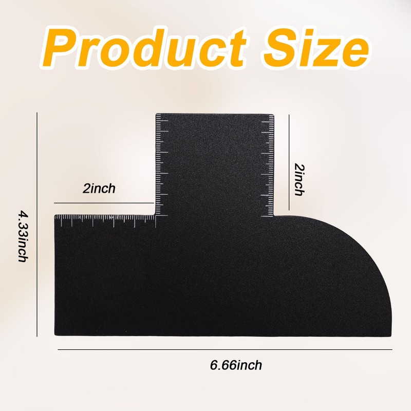 Lyreh Hairdressing Improvement Card, Reusable Hairline Shaping Tool with Measuring