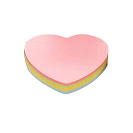 Lpdphanxfkx Heart Shape Sticky Notes, 5 Pcs Heart Shaped Sticky Notes, Self-Sticky Note Pads Notepads Posted Writing Pads Stickers Paper for Office, School, Home