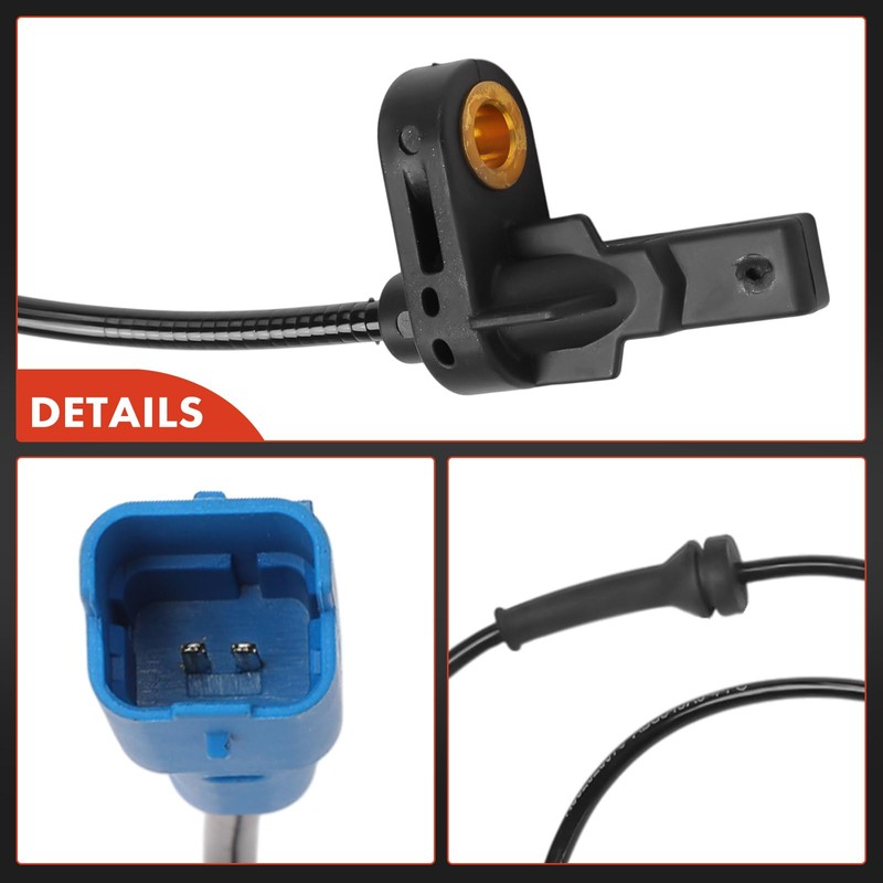 2 x ABS sensor rear axle for 206 hatchback 2A/C