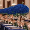 LFF 50 Pcs Blue Fake Roses, Roses Artificial Flowers with