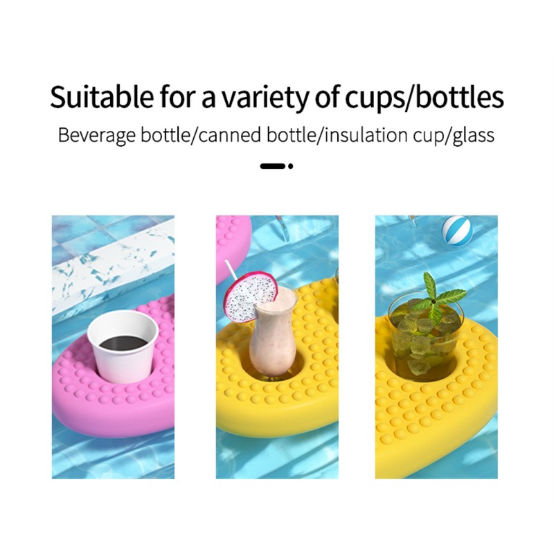 Floating Drink Holder Silicone Pool Drink Floats Cup Coasters Summer