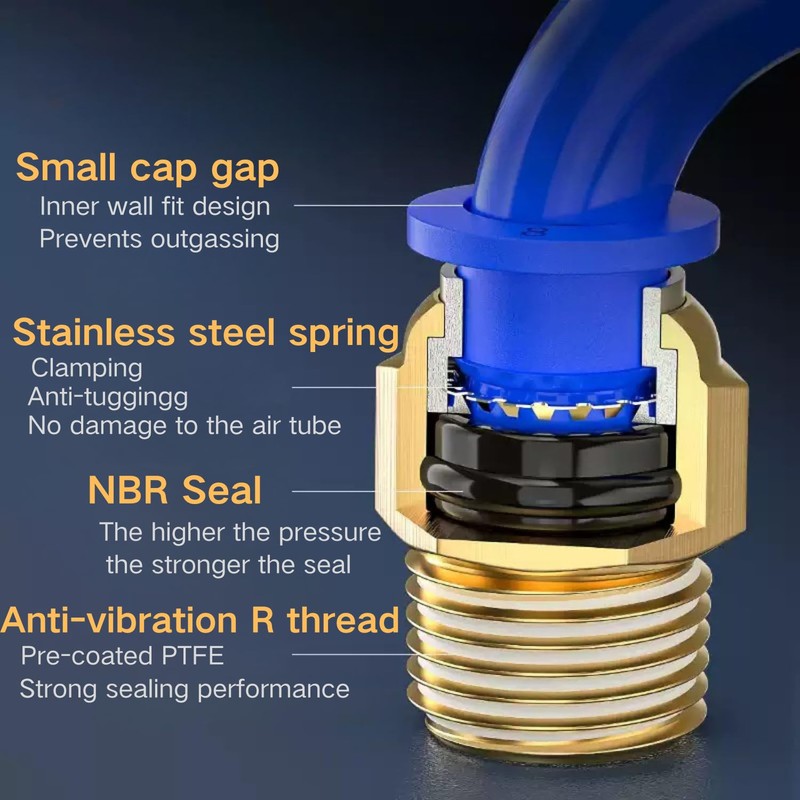 Set of 4 16 mm 1/2 inch PT Male Thread