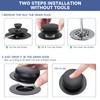 Matte Black Universal Tip Toe Tub Stopper Replacement, Pop Up