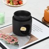 Black Wax Burner, Ceramic Tealight Warmer, Scented Oil Diffuser, Black